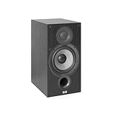 ELAC Debut 2.0 B6.2 Bookshelf Speakers, Black (Pair) - 1” Cloth Dome Tweeter & 6.5” Aramid Fiber Woofer - 2-Way Bass Reflex - Up to 35,000 Hz Response